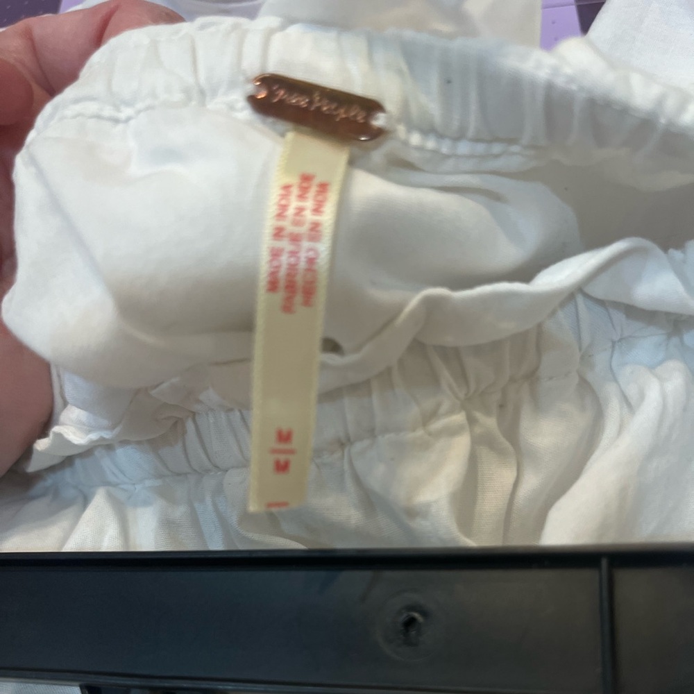 Free People Have A Thing For You Mini Dress white strapless with ruffle medium - Picture 5 of 5